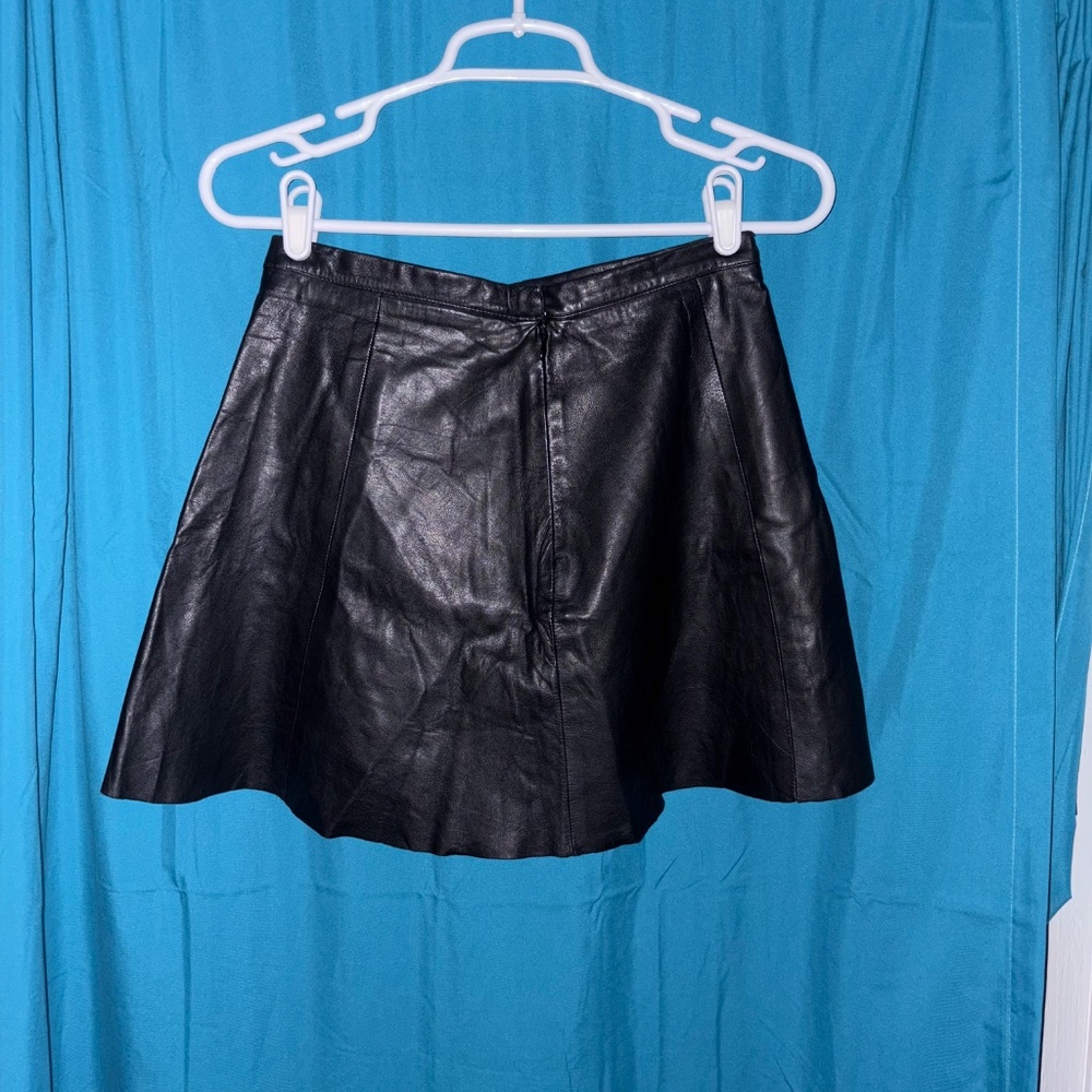 🖤 Love Leather Black Mini Skirt 🖤 - Picture 3 of 10